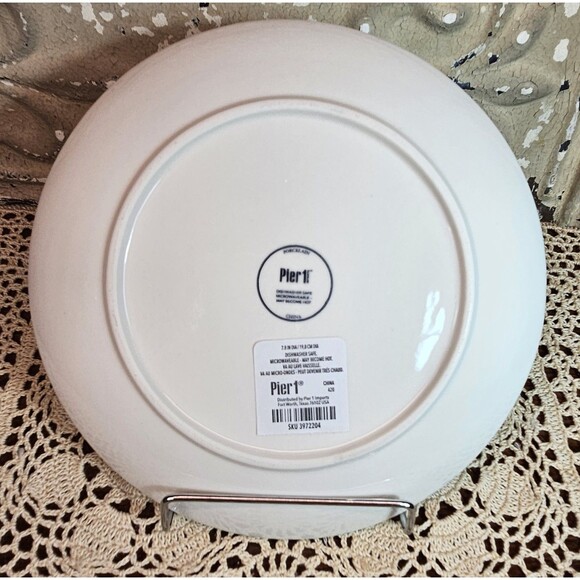 NWT Pier 1 Imports Cobalt Blue & White "Indigo" Dessert Salad Plate Textured 8" - Picture 2 of 3